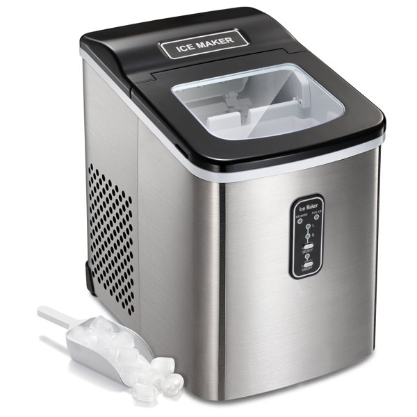 R.W.FLAME 26 Lb. lb. Daily Production Clear Ice Freestanding Ice Maker